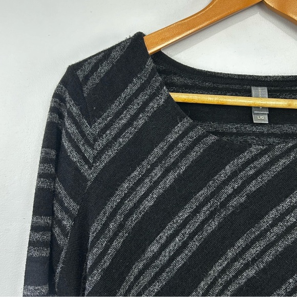 DENVER HAYES striped 3/4 length sleeve sweater L - Picture 2 of 8